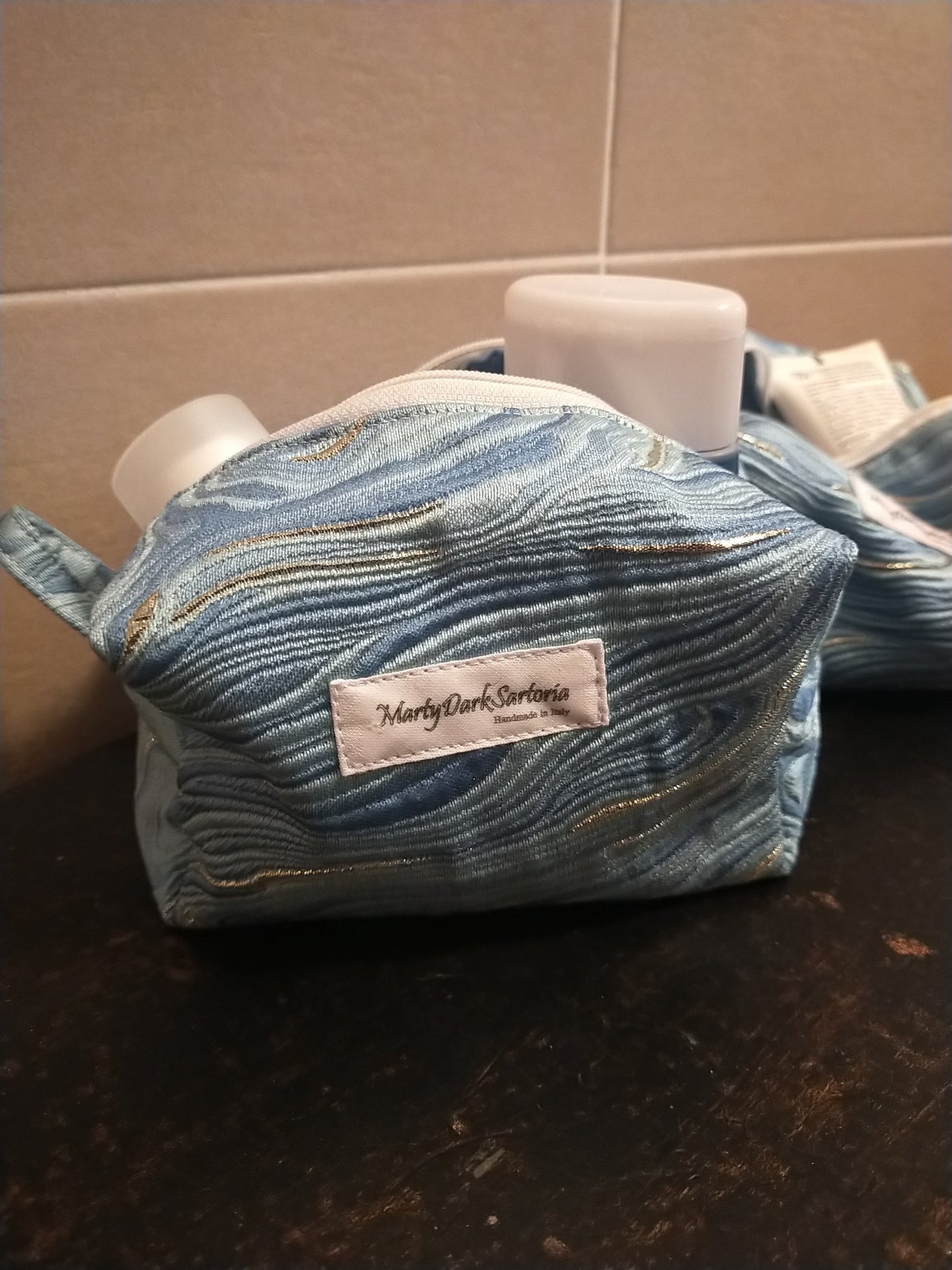 Pochette fantasia marmorizzata - MartyDarkSartoria