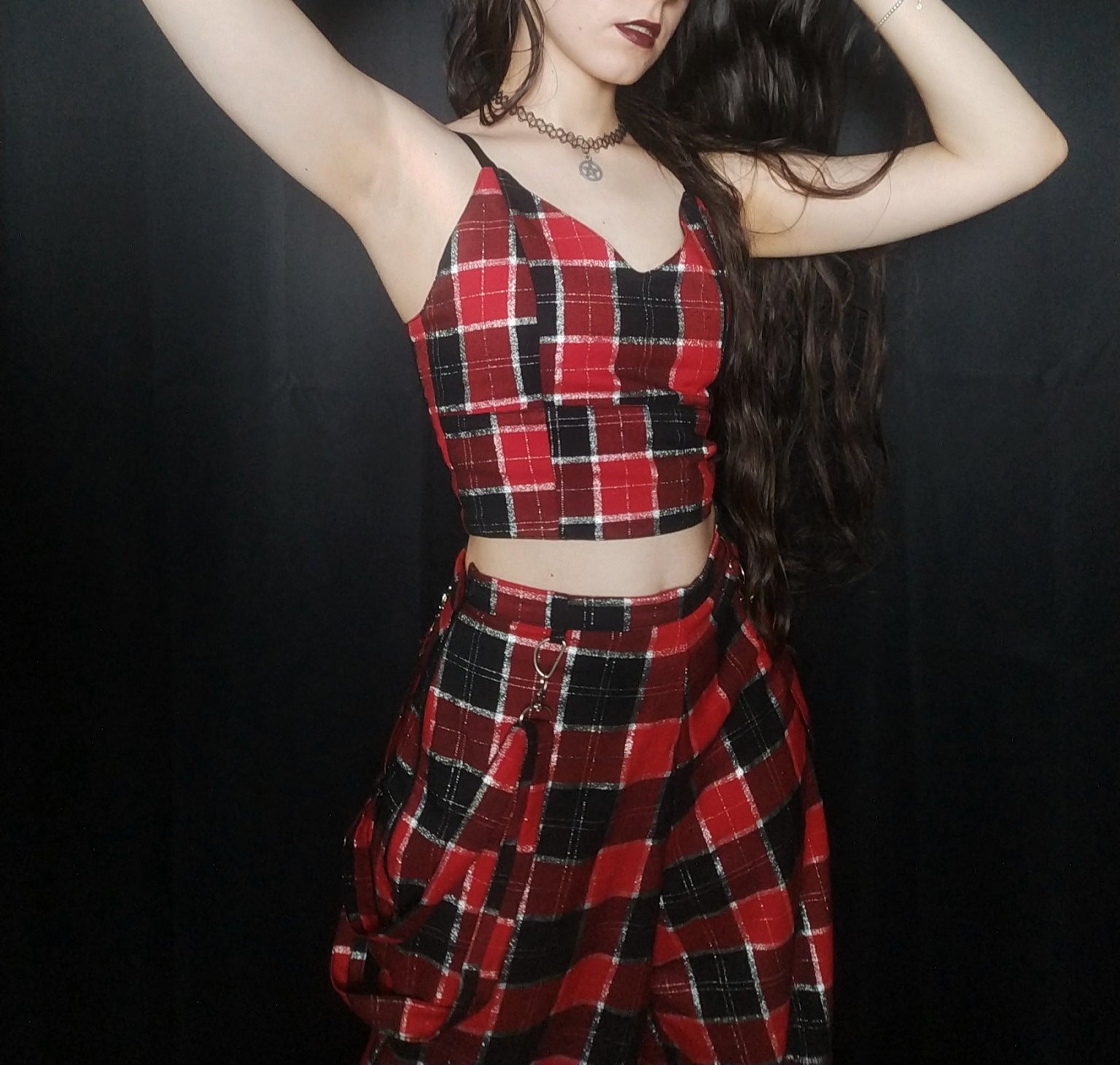 Bralette "ATENA" in tartan - MartyDarkSartoria