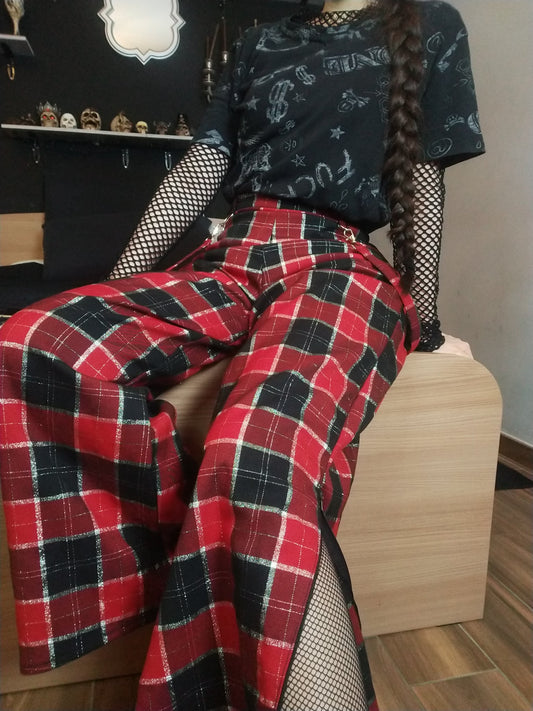 Pantaloni Punk in tartan - MartyDarkSartoria